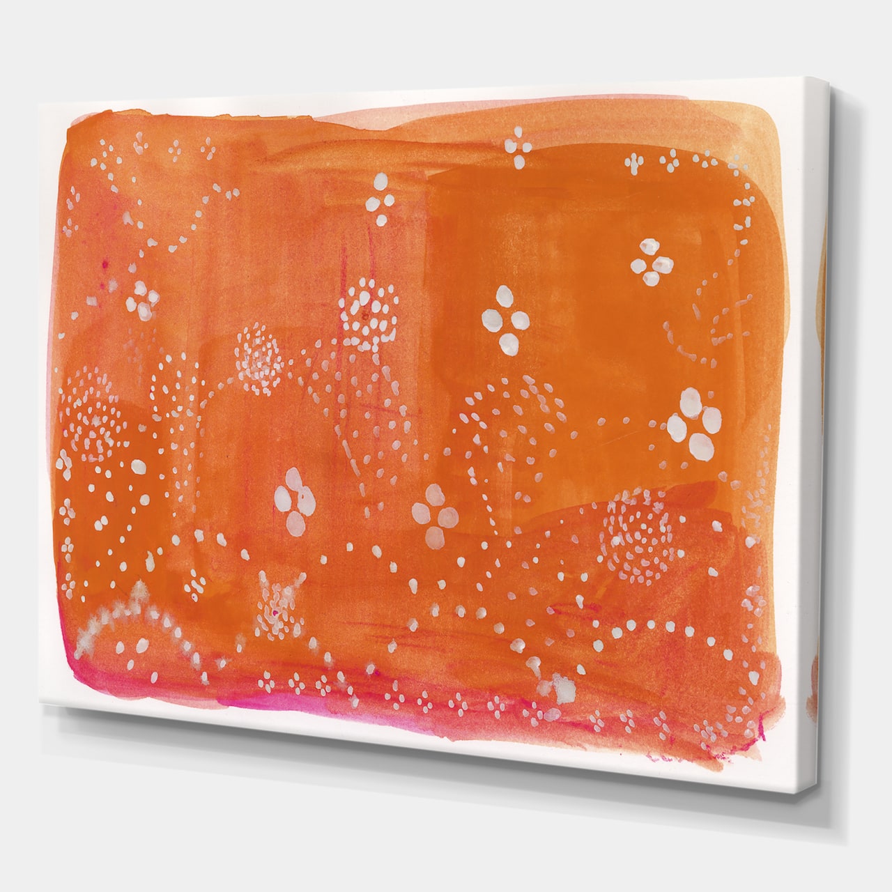 Designart - Indian Orange Composition - Mid-Century Modern Premium Canvas Wall Art